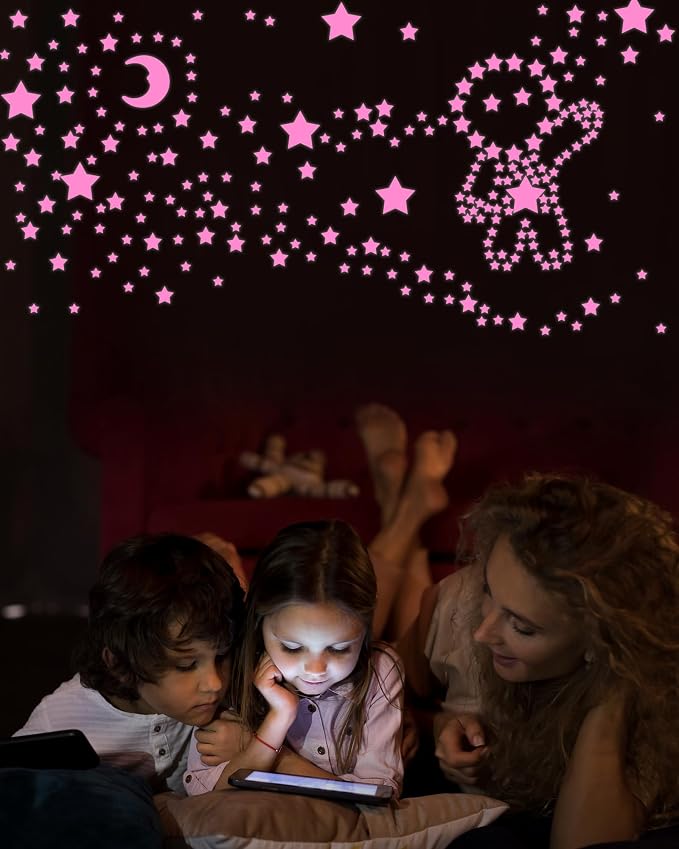 201 Pcs Glow in The Dark Stars Stickers, Boys Room Bedroom Ceiling Decor | Boys Girls Room Decor, Stars for Ceiling, Stocking Stuffers for Kids 8-12, Wall Stickers, Star Stickers, Ceiling Decor