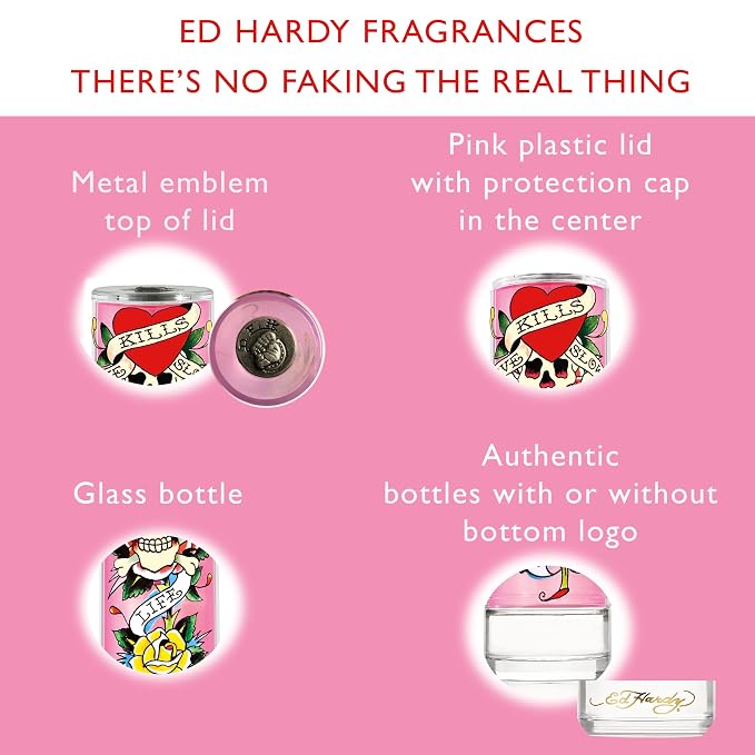 ED HARDY Women's Perfume Fragrance by Christian Audigier, Eau De Parfum, 1 Fl Oz