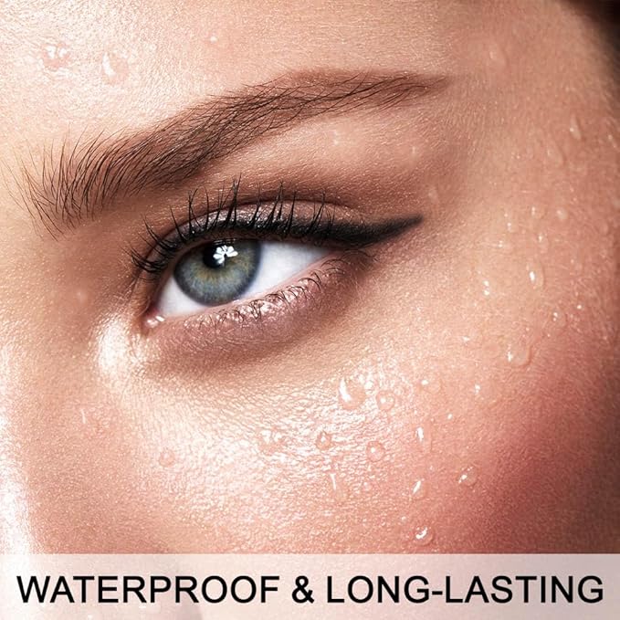 evpct 1Pcs Black Color Gel Glitter Eyeliner Pencils Set for Women Waterline Waterproof Smudge Proof lapiz de ojos delineador de ojos contra el agua Eye Liner Makeup,01# Black