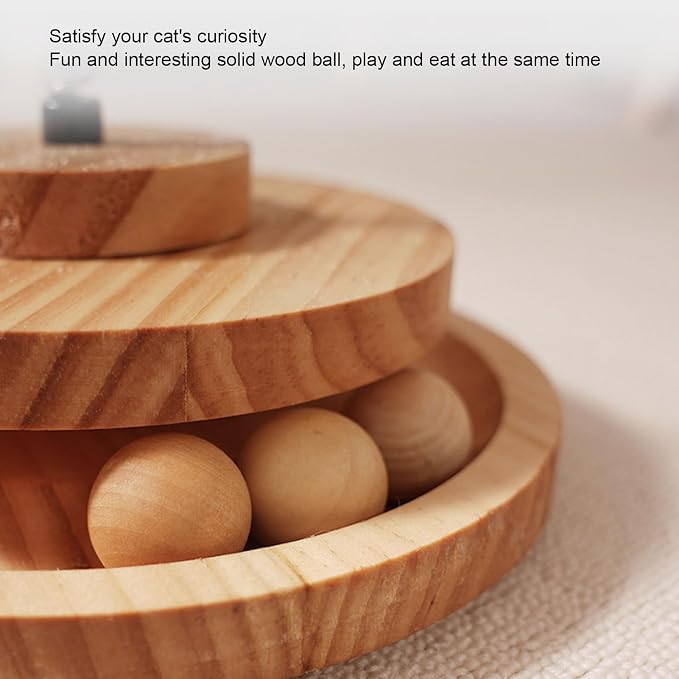 Cat Toy, Interactive Food Dispenser Ball with Steel Spring