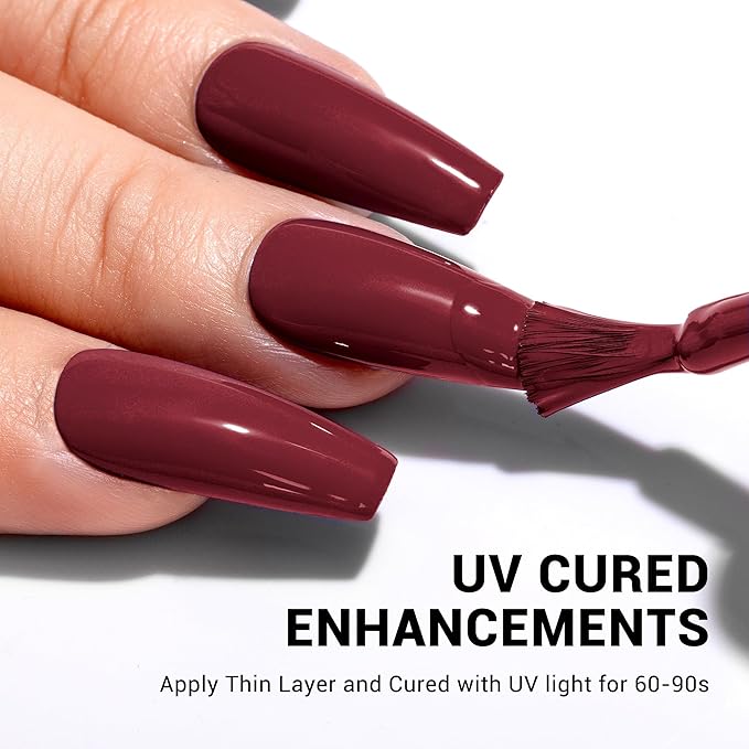 MelodySusie Thick Burgundy Red Gel Nail Polish,0.5fl oz Nails Soak Off UV LED Dark Red Gel Polish Winter Autumn Gift for Women Nail Art Manicure Salon DIY Nail Design Decoration at Home-1673