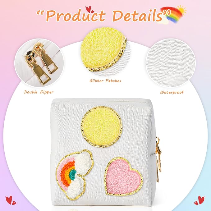 2 Pack Period Bag, PU Leather Sanitary Napkin Storage Bag for Feminine Pads Liners Tampons and Reusable Pads,Functional Sanitary Pads Pouches First Period Kit for Women Ladies Gift