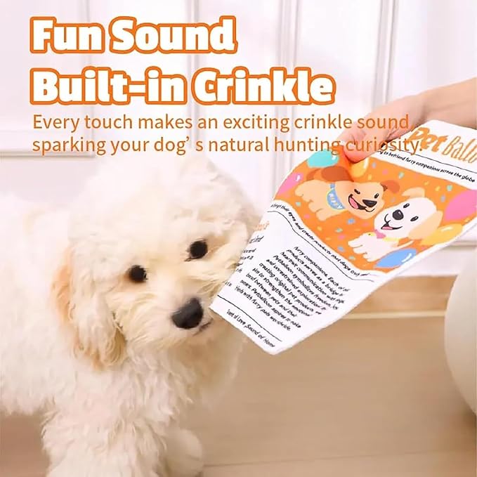 2PCS Indestructible Newspaper Dog Toy Durable Washable 7.9in *11.8 in