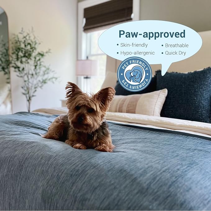 Elegear Revolutionary Cooling Blanket King Absorbs Heat to Keep Body Cool for Night Sweats, Arc-Chill 3.0 Cool Fiber Q-Max>0.5 for Hot Sleepers, Lightweight Summer Cold Blankets for Sleeping, Blue | Q-Max>0.5 Cooling Fabric, Absorbs Heat to Keep Body C...