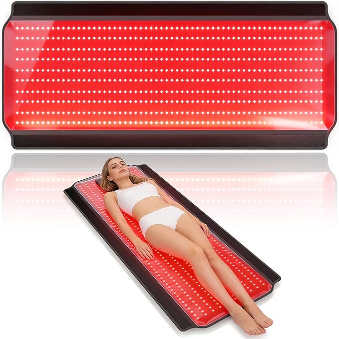 Red Light Therapy for Body, Red Light Therapy Mat with 3 Light Modes & 5 Working Modes, 600 LEDs redlight with 660nm & 850nm Dual Wavelength, Suitable for Men, Women, and All Types of Pets