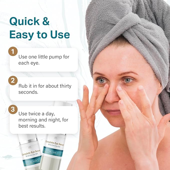 Sun Coast Sciences - Complete Eye Serum by Dr. Mark Rosenberg for Wrinkle Reduction, Age Spots Fading, and Under-Eye Bags Treatment,1/2 Fl Oz