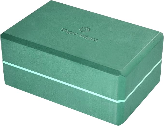 Hugger Mugger 4 in. Foam Yoga Block - Strong and Stable, Beveled Edges for Comfort, Most Favored Block Size, Helps with Alignment and Support in Many Poses
