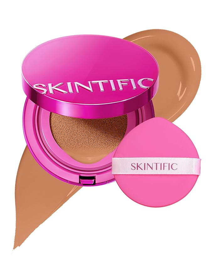 Pink Glow Cushion Foundation #05W Warm Sand| Medium Coverage, Natural Glow Finish, Moisturizing for Dry Skin, Lightweight, Long-Lasting & Oxidation-Resistant