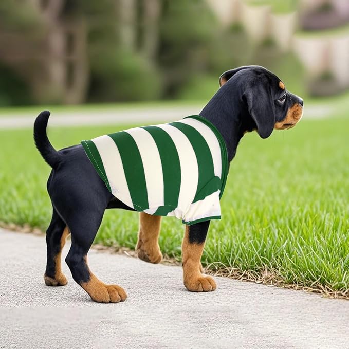 Pistha Dog Shirt Polo Shirt Striped Puppy Clothes for Boy Girl Pets | Dog Shirt Dog Clothes Pet Clothes with Summer Button Up for Small Medium Dogs Cats