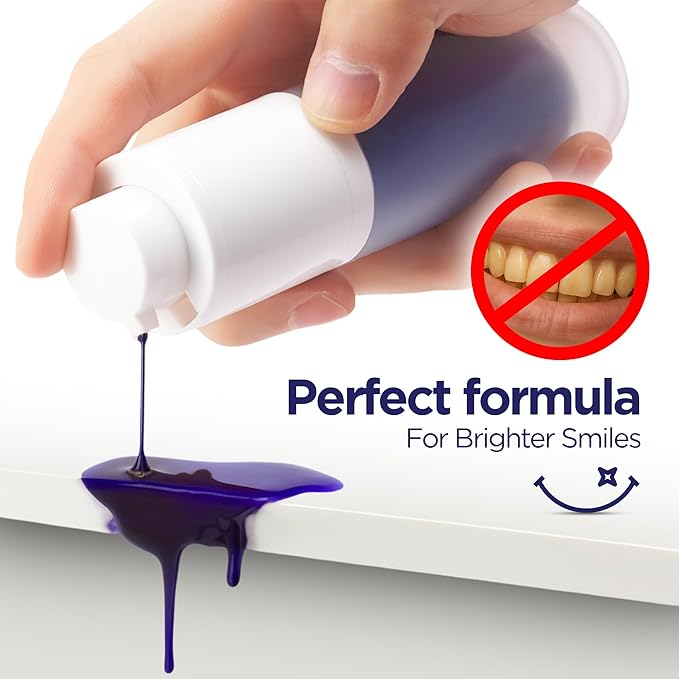 AFD Prime Purple Toothpaste for Teeth Whitening, 130g (4.58 oz) – Purple Color-Correcting Toothpaste to Reduce Yellow Tones, Peroxide-Free, Enamel-Safe, Mint Flavor, Suitable for Daily Use