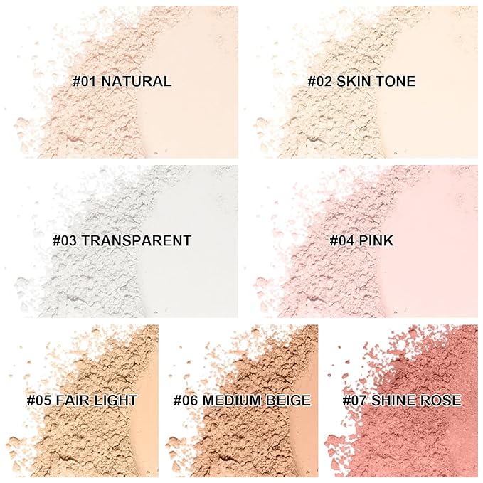 Mineral Powder Blush, SPF 35, Sunscreen Shimmer Loose Mineral Blush, Natural Face Glow Powder, Buildable Coverage for Healthy-looking Color (#07 Shine Rose BlushMakeup)