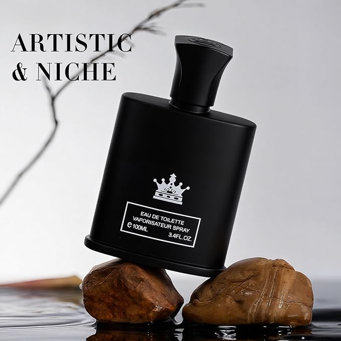 AFLUXE King-D Black Long-Lasting Cologne for Men | Lemon, Violet Leaves, & Sandalwood Scent | Eau de Toilette 100ml Spray | Day to Night Fragrance