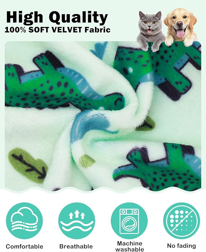 CuteBone Dinosaur Costume Dog Pajamas, Stretchy Spandex Crystal Velvet Sleepwear Coat for Small Dogs, Soft & Warm Pet Outfit Clothes for Cold Weather, Cozy Pullover Design COSP16S