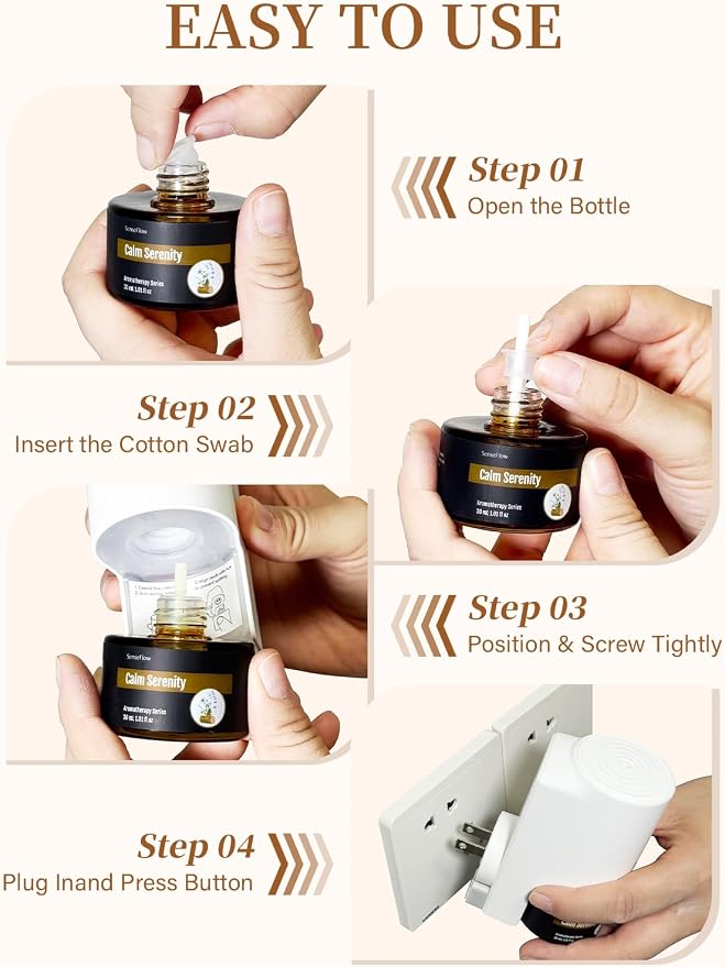 Essential Oil Refill 1.02oz/30ml for SF101/SF101S Waterless Aromatherapy Diffuser, Covers 1000 Sq Ft, 120-Day Natural Scent 1 Pack,Rose Rhapsody