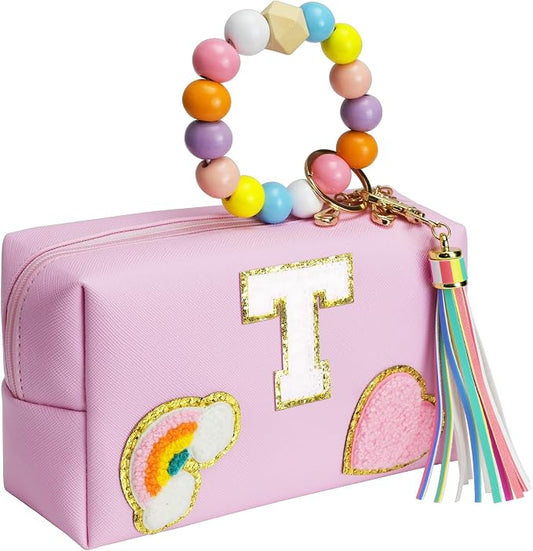 Elilier Birthday Gifts for Kids 4 5 6 7 8 9 10 11 12 year Old, Girl gifts Skin Care, Letter Pouch Cosmetic Toiletry Bag, Personalized Gift for Girl, Gift Bags