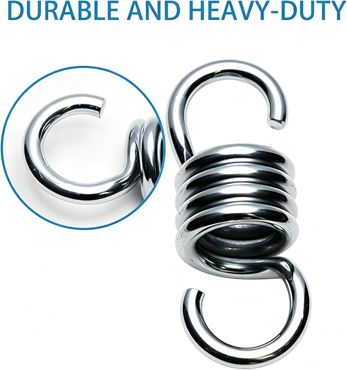 Heavy Duty Spring Hammock Chair Swing Hook Suspension Extension | For Hammock, Boxing Bag, Hanging Chair, Gym, Patio Swing