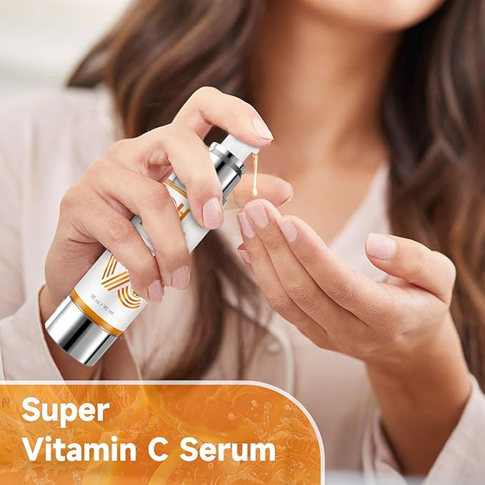 HANYWIL Vitamin C Serum for Mature Skin, 20% Vitamin C Face Serum with Hyaluronic Acid, Dark Spot Remover, Hydrating Skincare for Wrinkle Reduction, Lifting & Firming - 1.7 fl oz