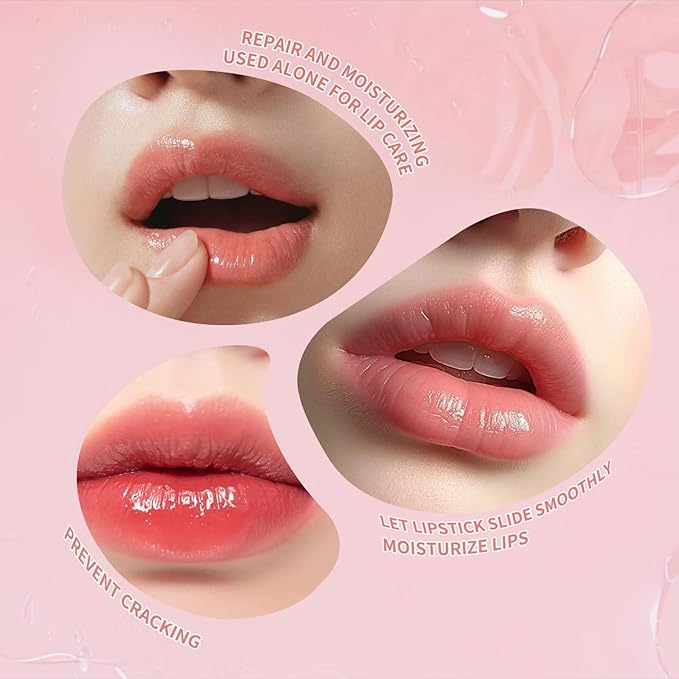 Hydrating Brightening Lip Serum, Smooth Tinted Lip Stain, Plumping Lip Gloss with Polypeptide Squalane, Brighten Dark Lips