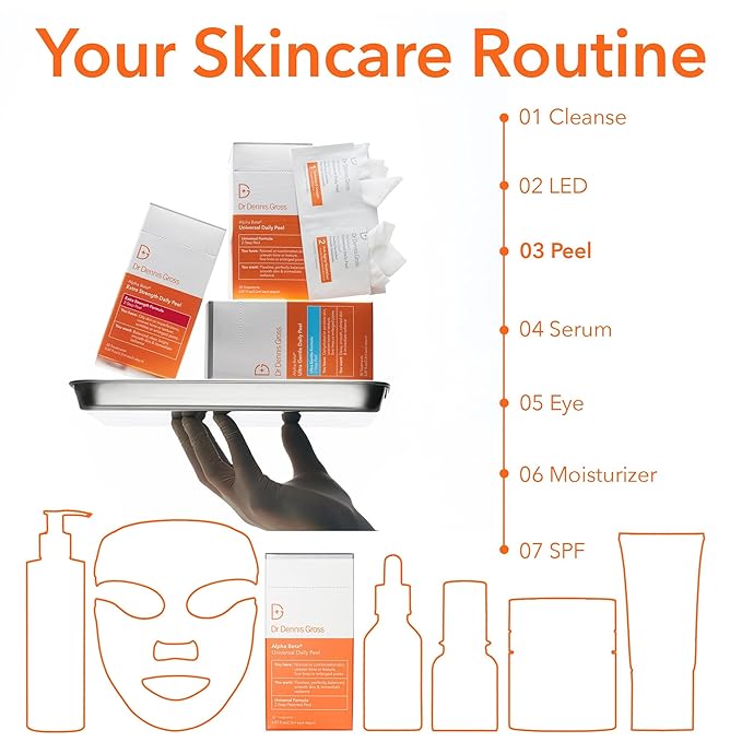 Dr Dennis Gross Alpha Beta Universal Daily Peel: for Uneven Tone or Texture and Fine Lines or Enlarged Pores, (30 Treatments)