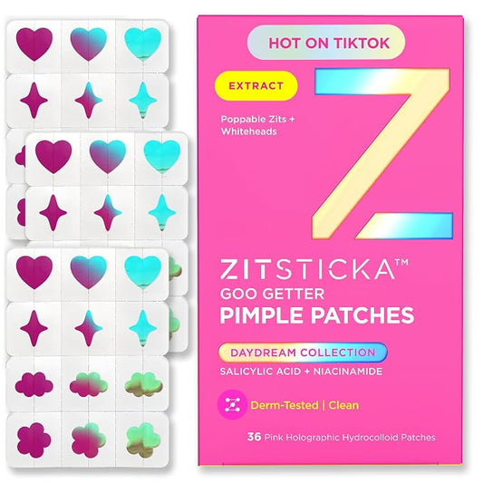 ZitSticka DreamHolo Pimple Patches for Face and Body - Trendy & Stylish Hydrocolloid Acne Patches for Zits & Blemishes - Fast-Acting & Effective - 36 Count