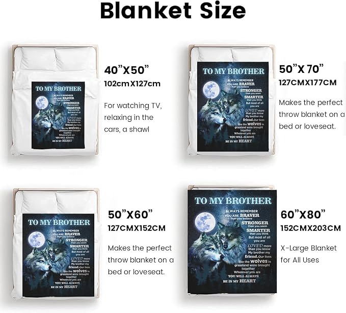 Best Brother Gifts from Sister for Birthday, Big Brother Birthday Gifts for Brother Adult from Sister,Birthday Gifts for Brothers from Sisters, 60"x80"Blanket