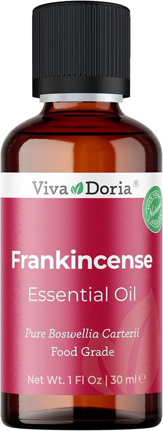 Viva Doria Frankincense Essential Oil, 100% Pure, Natural Essential Oil, Undiluted, for Aromatherapy | Food Grade, 30 mL (1 Fluid Ounce)