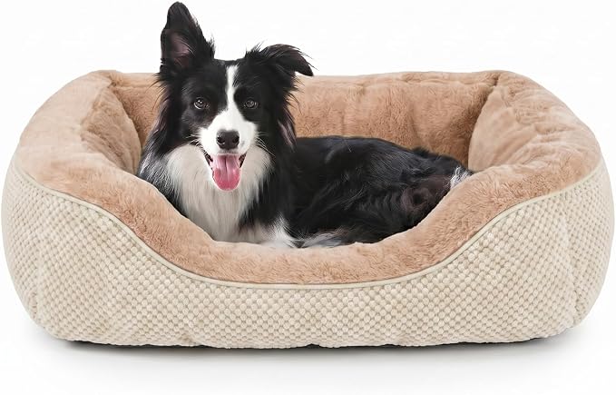 Dog Bed Medium Size, Orthopedic Warming Soft Calming Sleeping Durable with Anti-Slip Bottom