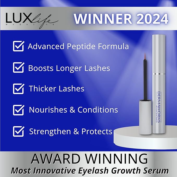 SPECTACULASH LASH SERUM for Eyelash Growth - Eyelash Serum to Grow Lashes - Suero para Pestañas Crecimiento - Lash Conditioner for Growth & Volume Lashes - Sérum para Pestañas by DERMAWORKS