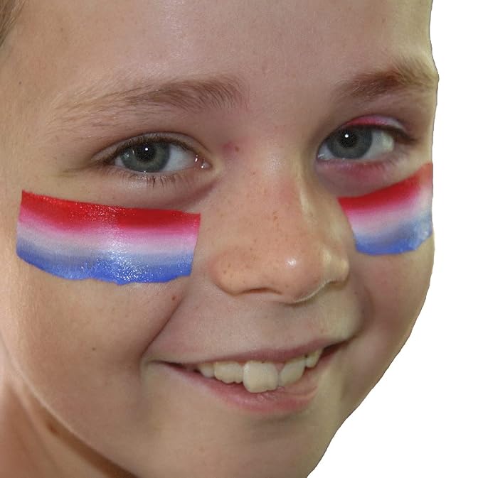 TAG Face and Body Paint - 1 Stroke Split Cake 30g - Red, White, Blue