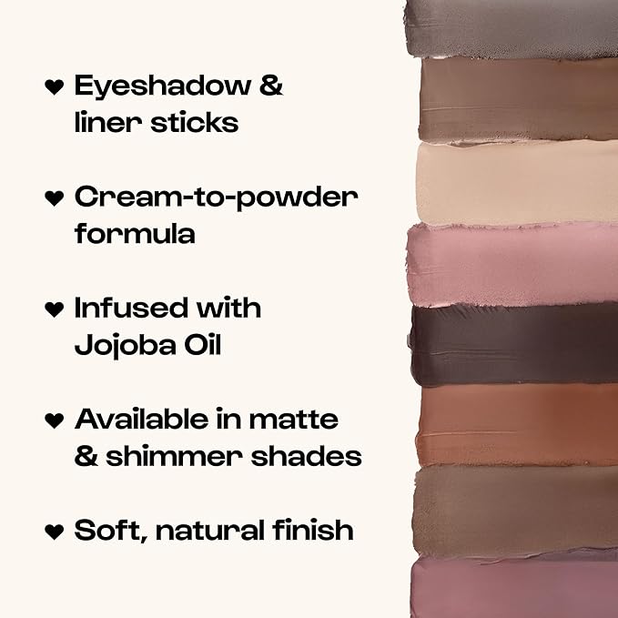 ALLEYOOP 11th Hour Cream Eye Shadow Sticks - Charcolit (Shimmer) - Award-winning Eyeshadow Stick - Smudge-Proof and Crease Proof for Over 11 Hours - Easy-To-Apply and Compact for Travel, 0.05 Oz