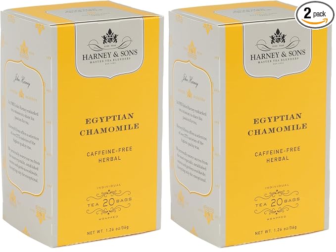 Harney & Sons Fine Teas Egyptian Chamomile - 20 Tea bags, 20 Count (Pack of 2)