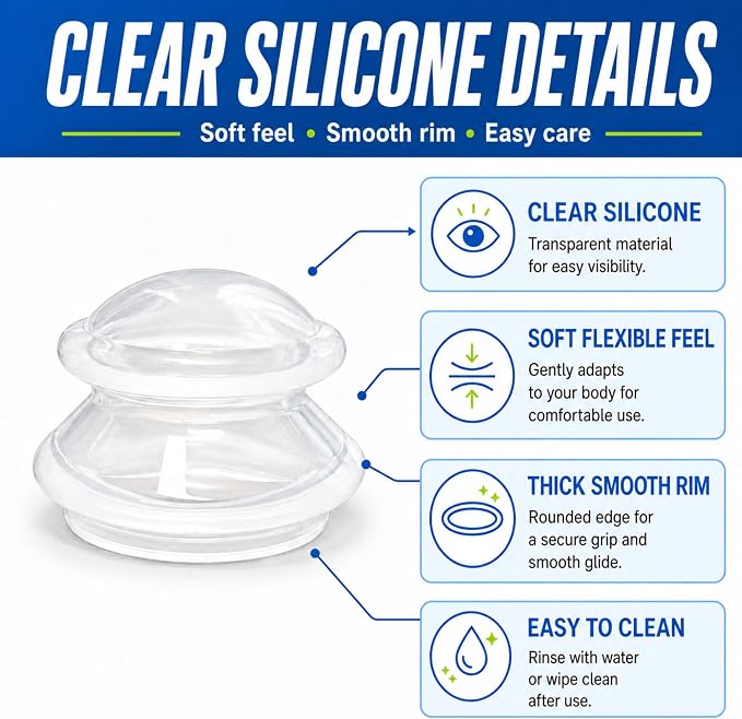 ELERA Cupping Kit for Massage Therapy – Silicone Cupping Therapy Set with 3 Massage Cups (S/M/L), Ideal for Cellulite, Relaxation & Daily Self-Care