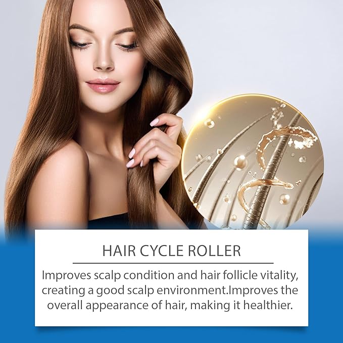 Rosemary Hair Growth Roll On Serum – Scalp Nourishment, Reduce Hair Loss & Follicle Strengthener for Thicker, Fuller Hair, All Hair Types, 1 fl oz