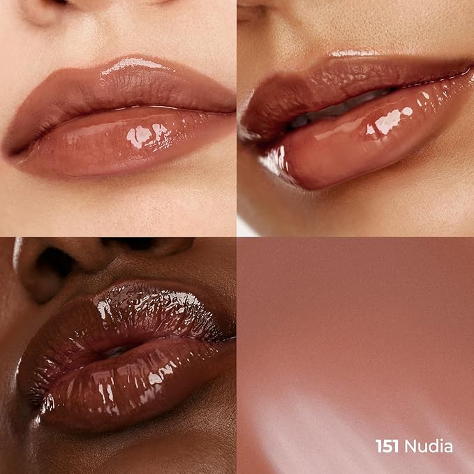 Laka Fruity Glam Tint Mini, 1.9g/0.07oz, Glowing Lip Stain with Wide Color Spectrum, Hydrating & Lightweight Texture, Buildable Color, Non-Sticky, Vegan, K-Beauty (#151 Nudia)