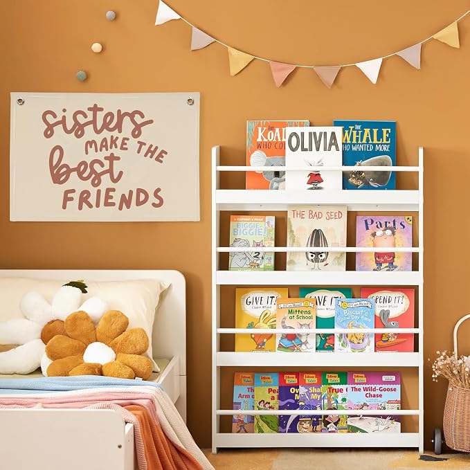 Girls Room Decor, Sisters Make The Best Friends Banner Flag for Sisters Room Decoration，Boho Nursery Wall Decor Baby Toddler Kids Girls Bedroom Decor 30x20,girlroom
