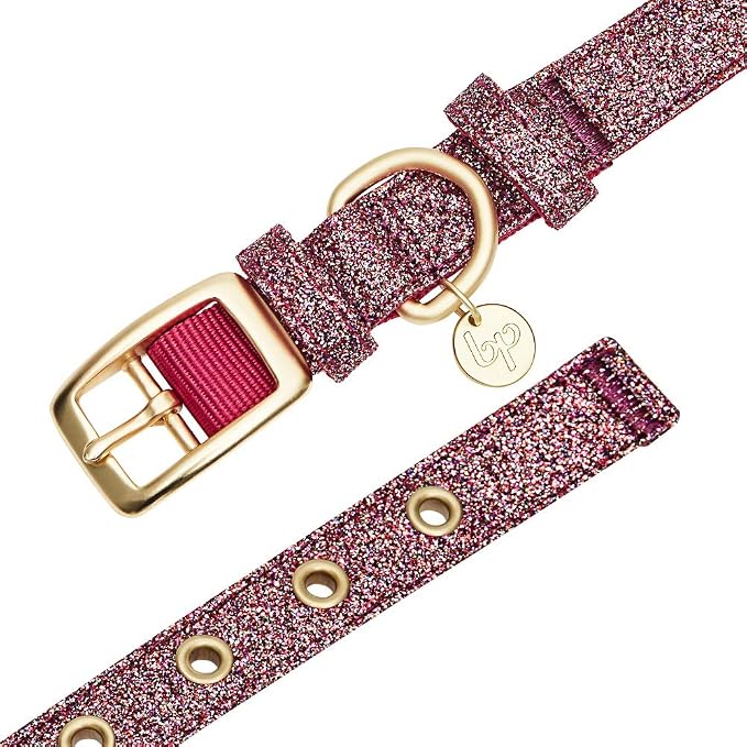 Blueberry Pet The Most Coveted Holo Glitter Dog Collar with Flower