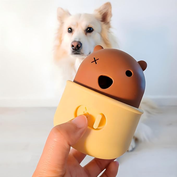 Dog Treat Dispenser Toy，Durable Silicone, wear-Resistant and bite-Resistant. Interactive Puzzle Toy for Dogs and Cats
