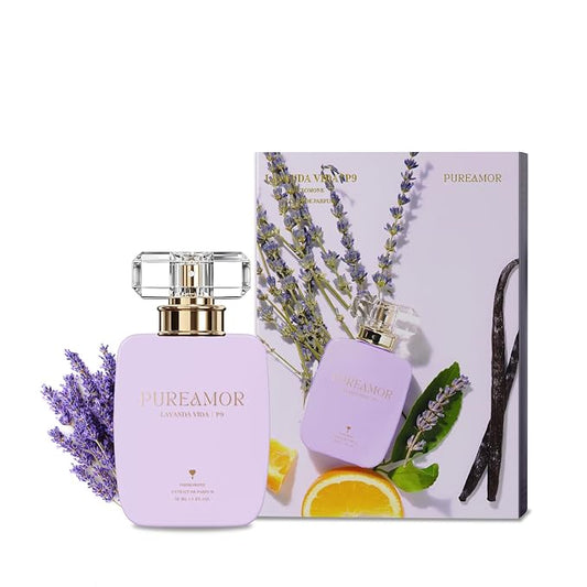 PUREAMOR Pheromone Perfume for Women, Lavanda Vida Extrait de Parfum Spray – Bold Floral Scent with Lavender, Orange Blossom & Vanilla, Long Lasting Fragrance, 1.0 oz / 30 ml