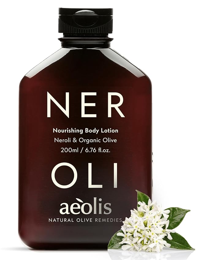 AEOLIS Nourishing Body Lotion with Neroli & Olive Leaves – Hydrating Moisturizer with Aloe Vera, Shea Butter & Vitamins – Non-Greasy, Vegan Skincare for All Skin Types – 6.76 fl oz