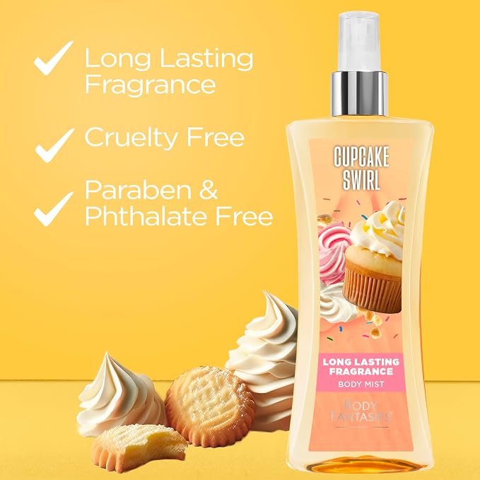 Body Fantasies Signature Fragrance Body Spray, Cupcake Swirl, 8 fl oz