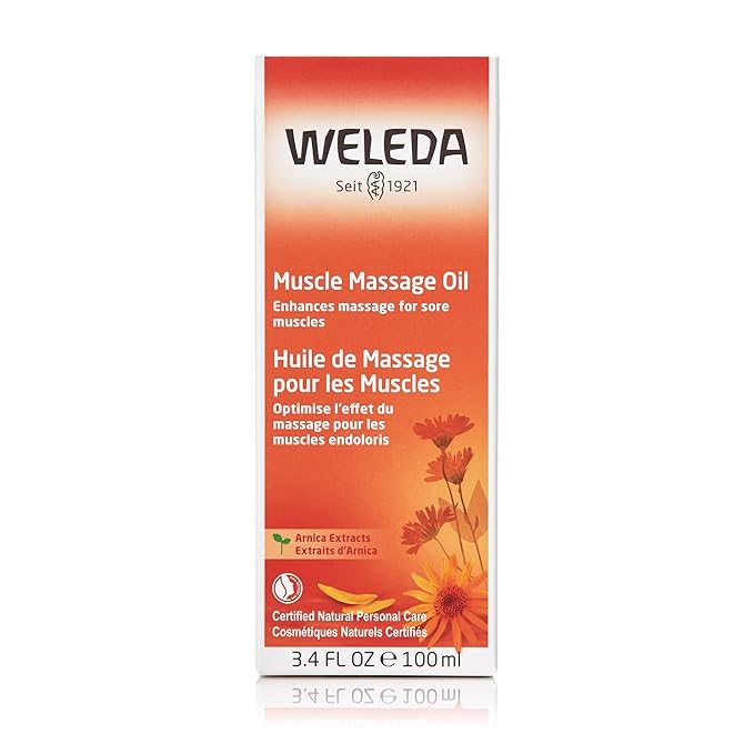 Weleda Arnica Muscle Massage Oil, 3.4 Fluid Ounce, Plant Rich Massage Oil with Birch, Sunflower and Olive Oils