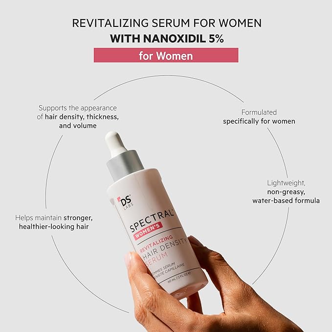 DS Labs Spectral Women’s Hair Density Serum (formerly Spectral.CSF), 60mL - Lightweight Leave-In for Fuller, Thicker Looking Hair, Fast Absorbing, Non-Greasy, For All Hair Types