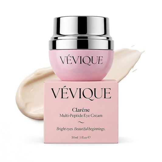 Claréne Multi-Peptide Eye Cream | Anti-Aging Eye Peptide Cream for Wrinkles, Fine Lines, Puffiness, Crow’s Feet & Eye Bags, with Collagen & Poria Cocos Extract, 1 Fl Oz