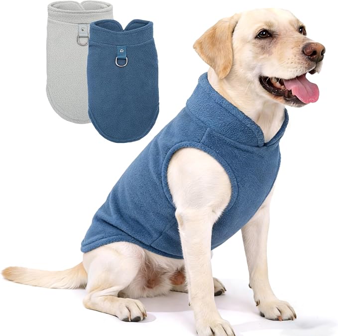 XXXL Dog Sweater, 2 Pack Large Dog Sweater Winter Warm Pet Fleece Sweater Thick Clothes Pullover Dog Sweatshirt Coat,XXXL (37-49lbs)