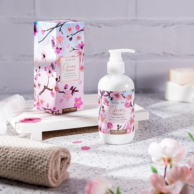 ROMIIE ZOI Daily Hand & Body Lotion with Moisturizing Shea Butter - Cherry Blossom - 236 ML / 8 FL OZ