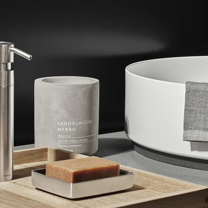 Blomus Fraga Scented Candle Rose Dust L Soy Wax Concrete