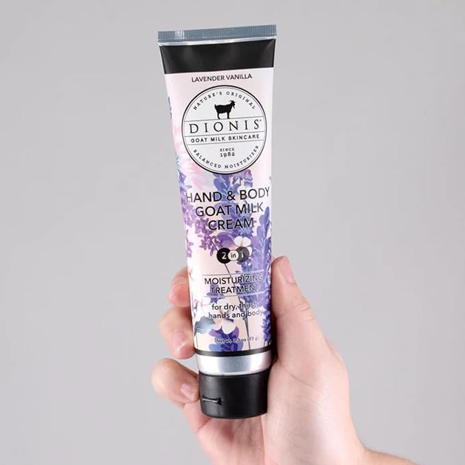 Dionis Goat Milk Hand & Body Cream Lavender Vanilla 3.3oz (Pack of 1)