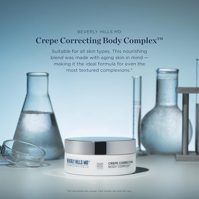 Beverly Hills MD Crepe Correcting Body Complex- Reduce Wrinkles & Smooth Skin- Full Body Anti-Aging Cream for Firming and Hydrating- Correct Thinning Skin on Chest, Arms, Legs, Stomach w/Niacinamide