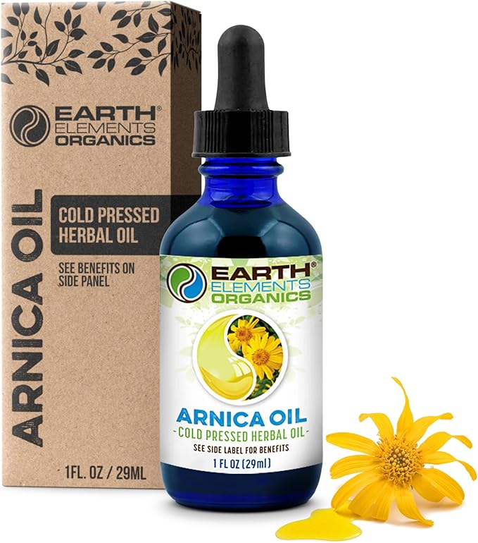 Arnica Oil - with Sunflower Seed Oil, Skin Routine for Post Surgery and After Care, Infused Herbal Extract for Face, Body, Muscle Application1 fl oz