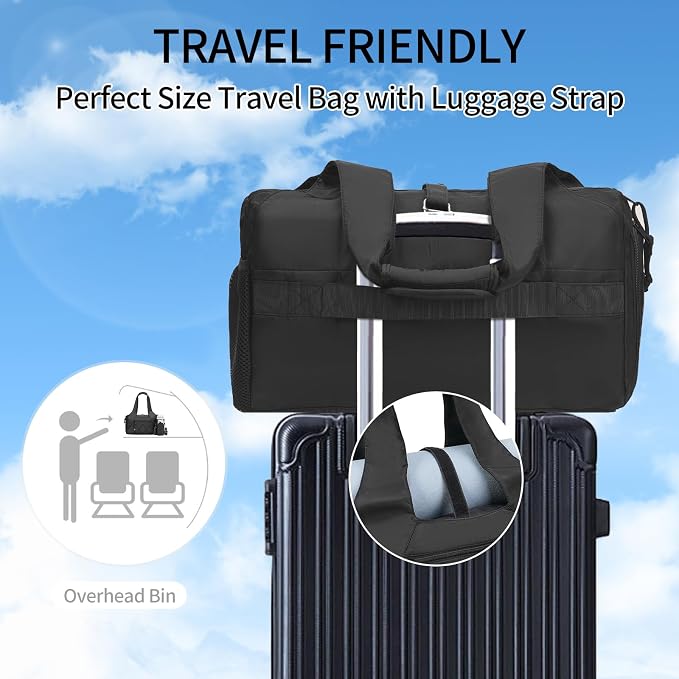 Handbag for Women Yoga Bag Large Capacity Yoga Pad Buckle with Shoe Compartment Water Bottle Sports Gym Bag Travel